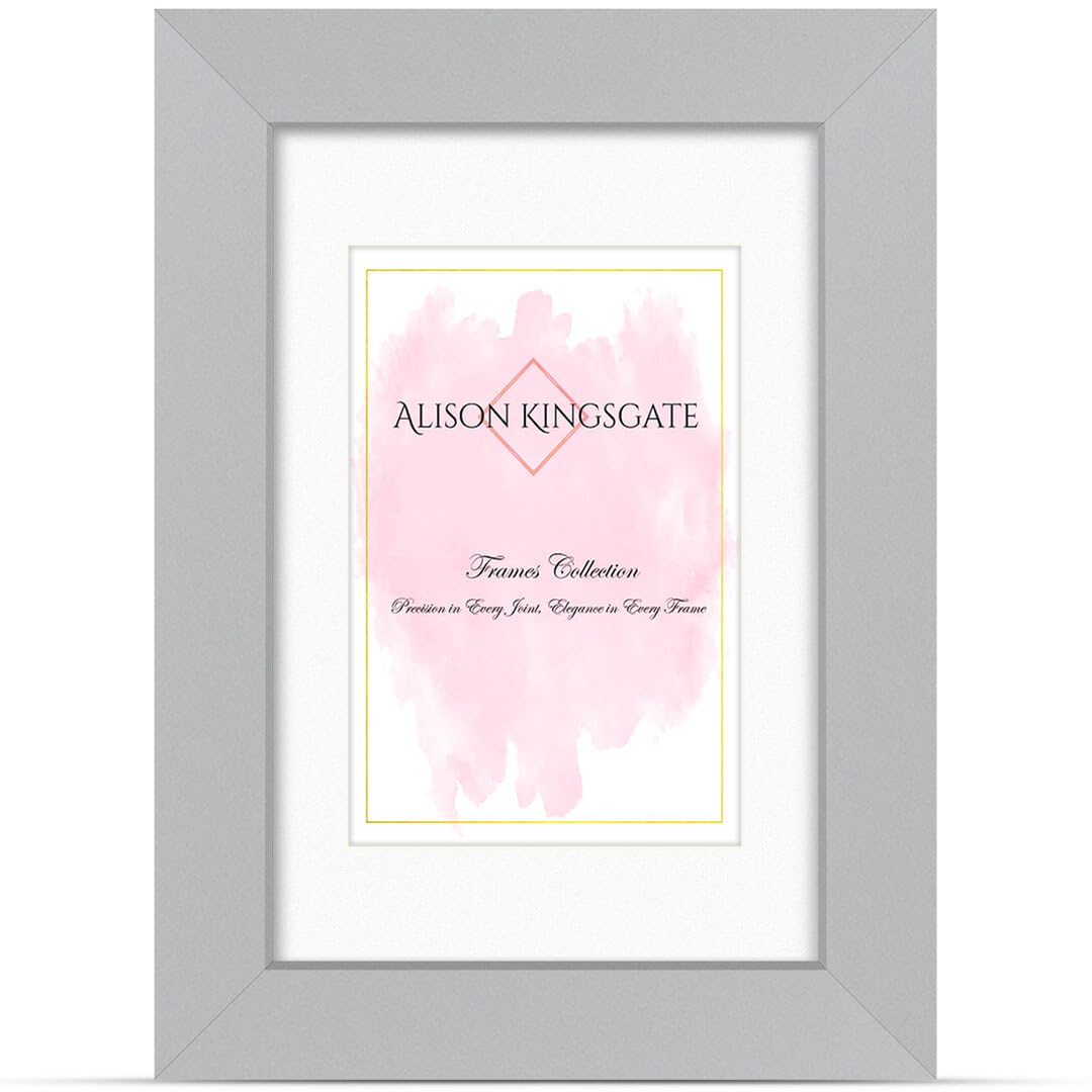 Alison Kingsgate 7X5 Silver Picture Frame with Mount for 6X4 Photos — image 1
