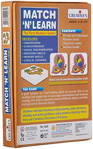 Image of Creative Educational Aids P. Ltd. - CRE0995 Let's Find Out What Puzzle (Multi-Color, 54 Pieces)|CRE0686 What's Next - 2 Card Game (Multi-Color, 34 Pieces)|Match N Learn