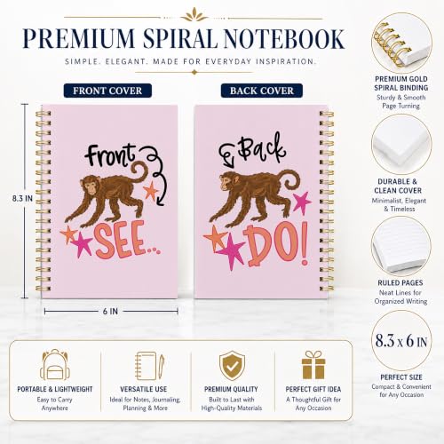 Notebook Rusenbao 777-ZSNB-Monky carnet de notes ligné format A5 souple - 6