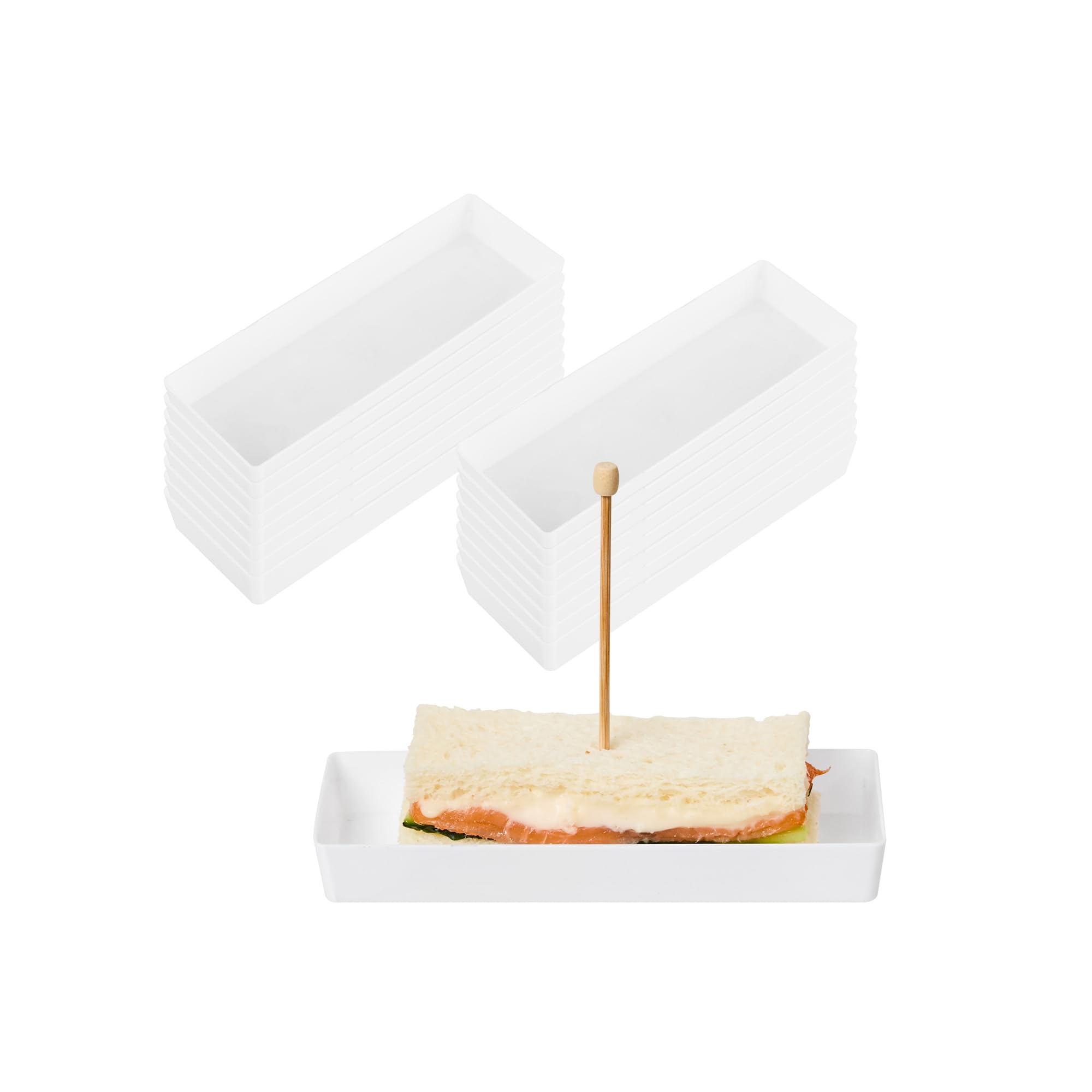 Mini Pot, Plastic Mini Pot, Infinity - White - 2.5 oz - 100ct Box - Restaurantware