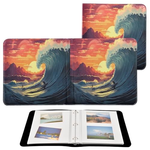 Álbum de fotos adhesivo DIY Scrapbook FLildon de cuero PU con 40 páginas 8x10 para recuerdos miniatura 2