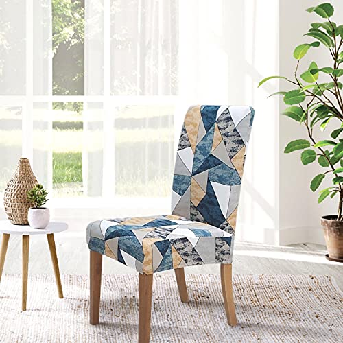 Image of SPRINGRICO Chair Covers for Dining Room 6 Pack, Stretch Dining Chair Cover, Washable Spandex Kitchen Parsons Chair Slipcovers, Removable Seat Protector for Home or Party ( Set of 6, Lucid Dream)