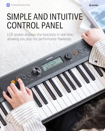 Donner Electric Keyboard Piano 61 Keys, Portable Piano Keyboard for Beginners with 300 Tones & Rhythms, 40 Demos, LCD Screen, Dual Power Supply Modes, USB-MIDI, Black（SD-10） - image 6