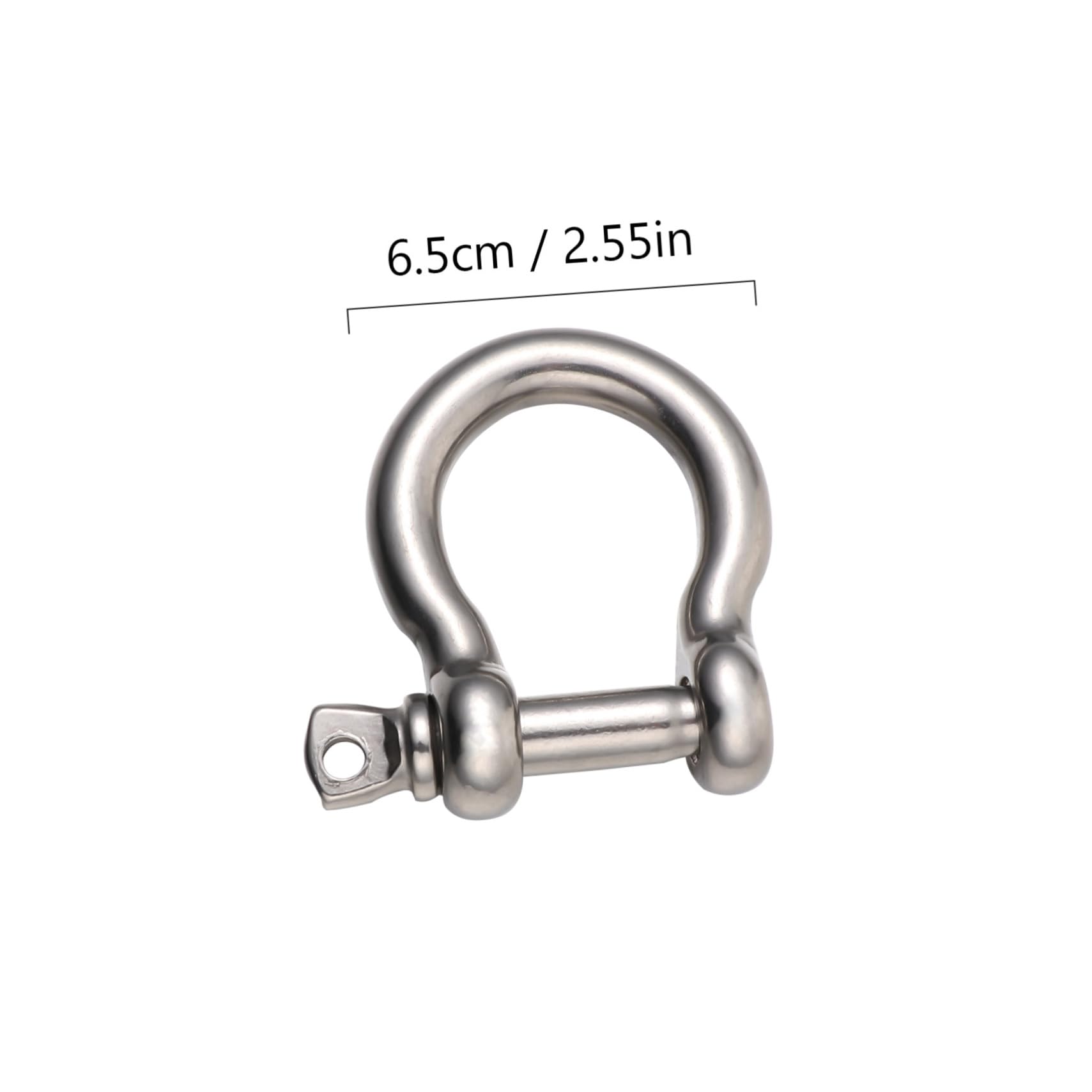 HAPINARY 304 Stainless Steel Horseshoe Shackle M10 Metal Shackle Lock for Towing Lifting