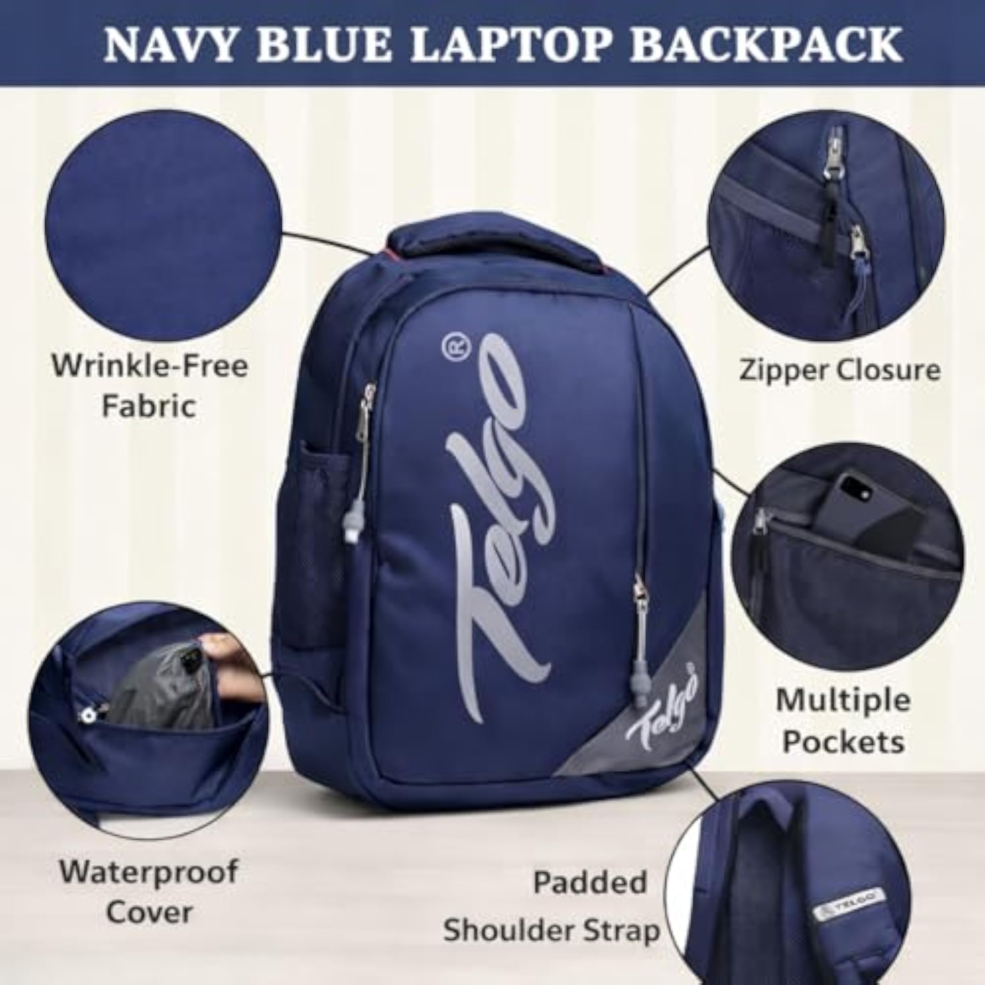 Laptop Backpack for Men & Women, Lightweight & Water-Resistant