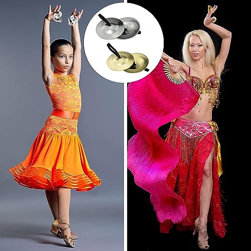 Jjhxsm 45224-FCFZMI-2P 2 Pairs Finger Cymbals Belly Dancing Finger Dancing Finger Zills Musical Instrument thumb #2