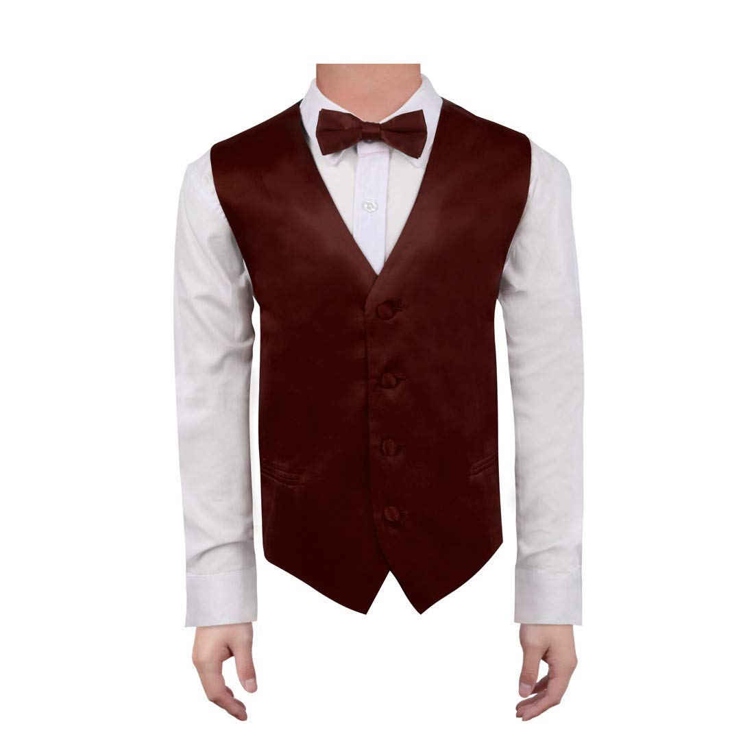 Dan SmithMen's Fashion Multiple Plain Boys Vest Bow Tie for Age 6-16