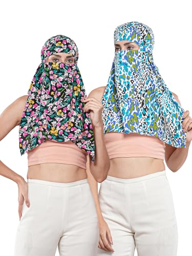 Image of Multipurpose Mask Cum Scarf for Women Cotton I Face Cover for Women I Sun Protection and Summer Wear Scarf