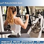 Cable Machine Attachments Home Gym, Triceps Rope, V Handle Cable Attachment,39inch LAT Pull Down Bar, Straight Rotaing Bar - Image 2