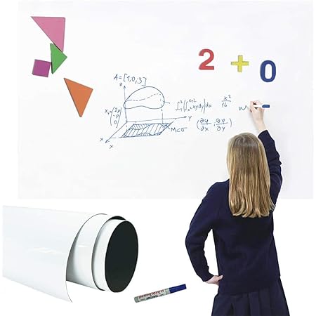 Amazon Magjumpホワイトボード シート 90 60cm 壁に貼ってはがせる 黒板シート 取り付け簡単 書きやすくて消しやすい Diy 壁紙 学習塾 オフィス 会議室 学校 メモ 子供 落書き 掲示板 メニューボード ホワイトボード 文房具 オフィス用品