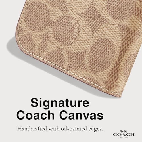 Coach Signature Canvas Wallet Folio iPhone 16 Pro Case - Designer Phone Case - Signature Tan - image 5