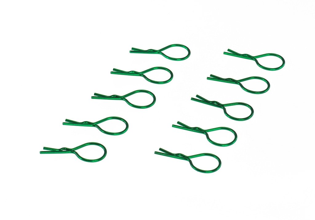 EDS Racing Products Big Body Clips for 1/10 Scale (Metallic Green) (10pcs)