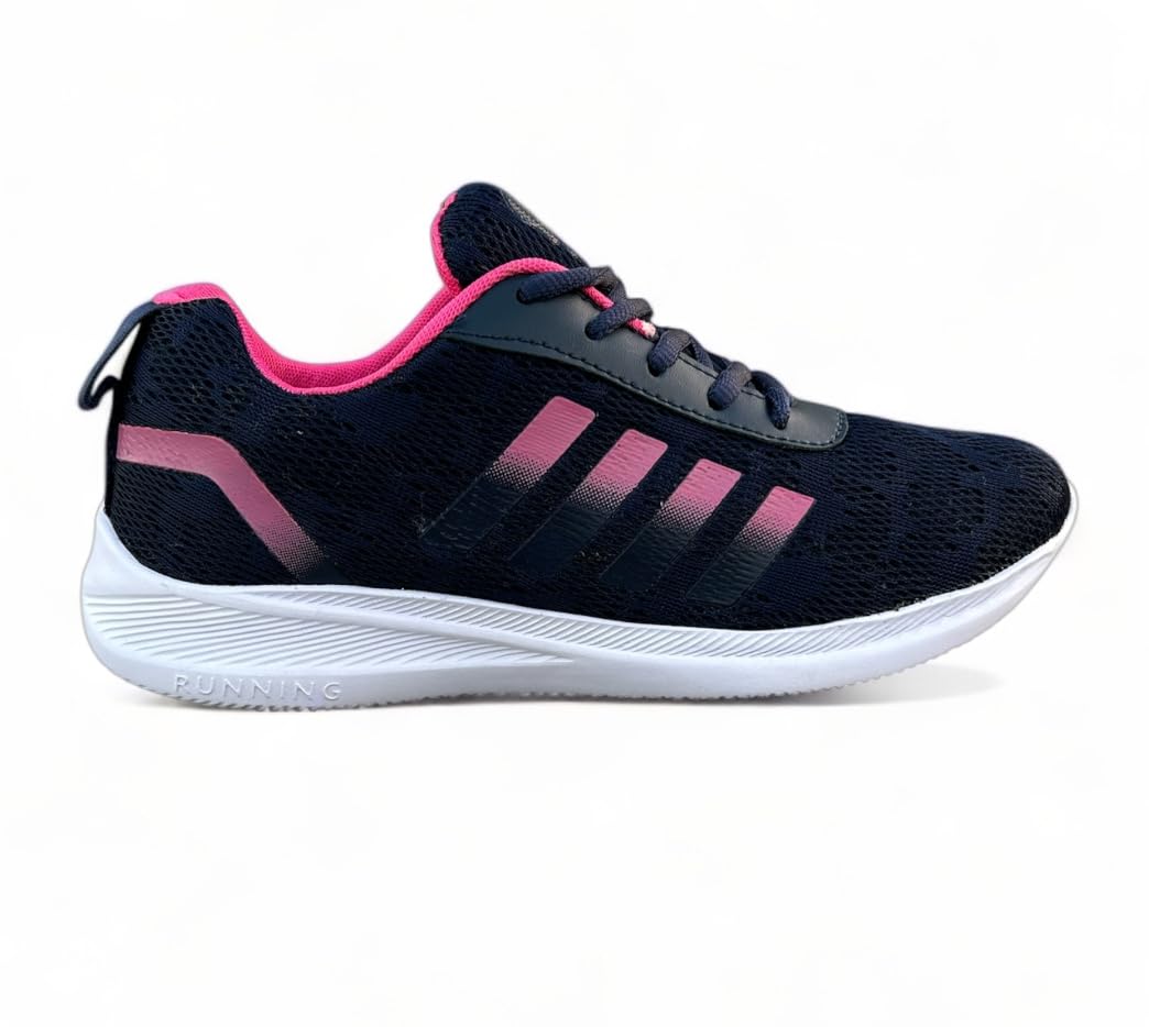 AXXA Women's Walking and Running Shoes | Eva Sports Shoes for Women (Kiara) (Navy Blue, UK Footwear Size System, Adult, Women, Numeric, Medium, 8) 2