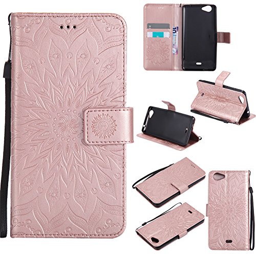 Nancen Compatible avec Wiko Slide 2 (5,5 Pouces) Coque Haute Qualité PU Cuir Flip Étui Coque de Protection Wallet/Portefeuille Case Cover Housse - avec Carte de Crédit Fente