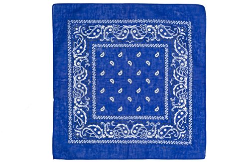 shenky1 - Bandana de algodón con pañuelo, diseño de cachemira azul real 10 piezas Cover