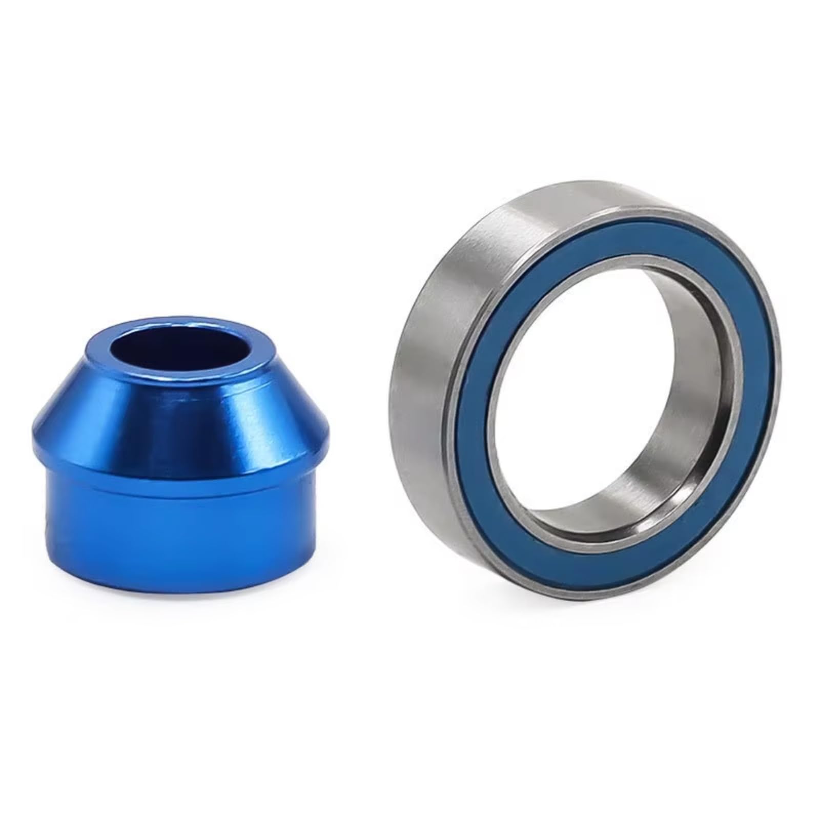 RC Cars Models Parts For Traxxas For Slash 4X4 For Rustler For Stampede Metal Bearing Adapter And 10x15x4mm Ball Bearing 6893X Upgrade Parts Accessories(Blue)