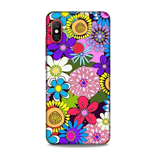 Image of Printed Mobile Back Hard Case Cover for Redmi Note 6 / Note 6 Pro | Multi Flower, Colourful Flower, A-2182