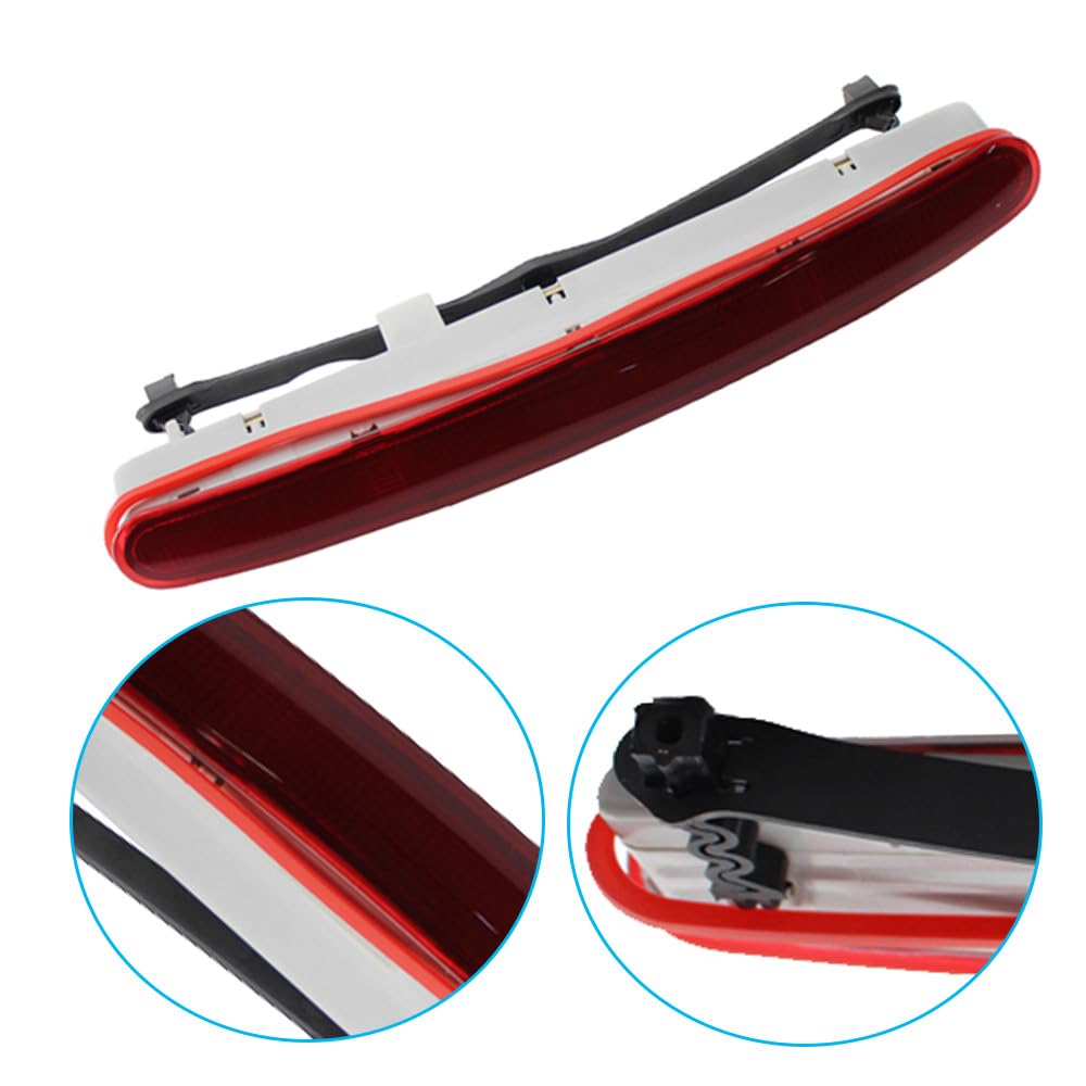 Riloer Luz trasera de freno de montaje alto Third, compatible con Volkswagen Beetle Sedán 1998-2010 1C0945097E 1C0 945 097 E 1C0945097A 1C0945097B, color rojo