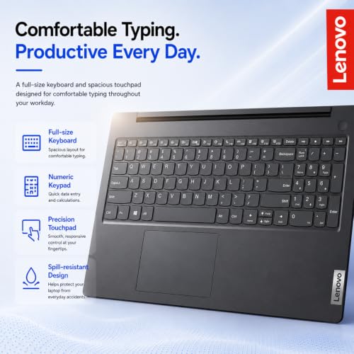 Image of Lenovo V15 Business Laptop 2026 Edition, AMD Ryzen 3 7000-Series(Beat i7-1065G7), 15.6 inch FHD Display, 16GB DDR5 RAM, 1TB NVMe SSD, Wi-Fi 6, Ethernet RJ-45, Dolby Audio, Windows 11 Pro