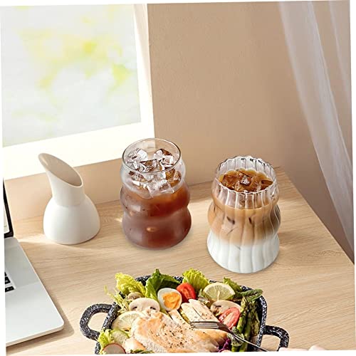 Verres à bière et tasses à café design en verre transparent ondulé de qualité supérieure - 5