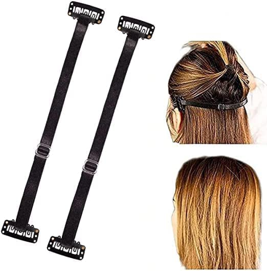 PepiskyInstant eye Face Lift Band Hairpin,Facelift Bands with Clips,portable Hairpin Face Slimming Bands,Reusable Face Lift Tape, Lifting Straps For Women (black x2)
