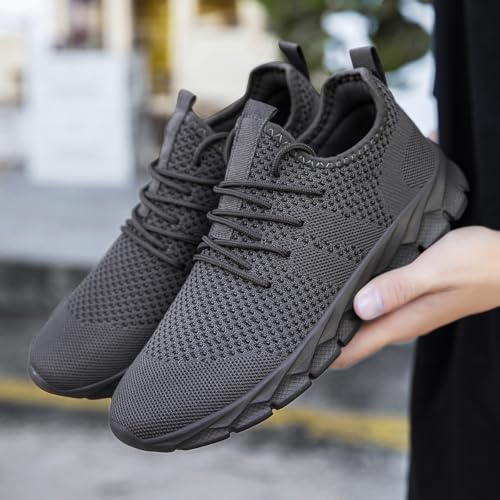 Men's Tennis Gym Shoes Running Sneakers Lightweight Walking Workout Gym Shoes for Outdoor Trail