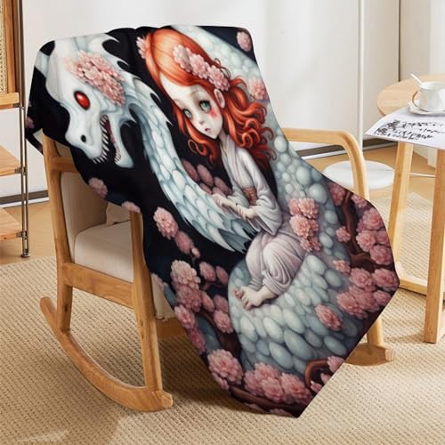 Plaid flanelle impression numérique 3D couverture dragon haute qualité - 8