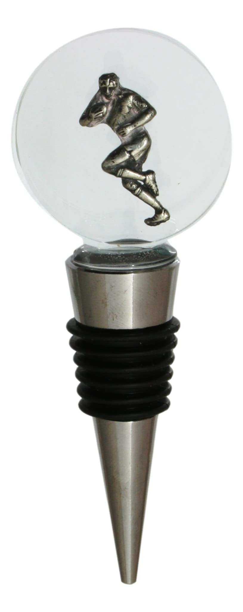 Rugby Player Glass Wine Whiskey Stopper Bottle Top 306