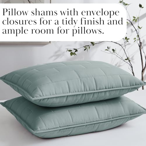 Image of Southshore Fine Living, Inc. Twin Daybed Comforter Set, 6-Piece Twin Bedding Set with Daybed Cover, 3 Pillow Shams, Bed Skirt, Throw Pillow - Day Bed Quilt Set, Brickyard Teal