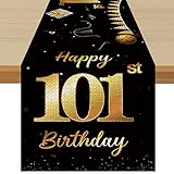 Happy 101st Birthday Table Runner, Cheers to 101 Years Table Runner, Happy 101st Anniversary Party Table Decor