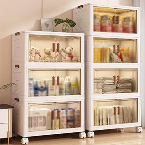 Boîte de rangement pliable avec couvercle et armoire double porte - 3