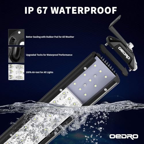 Image of OEDRO 758W 66430LM LED Light Bar 52in Tri-Row Combo Beam w /Wiring Harness