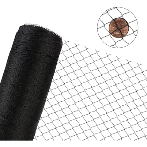 Vocray Bird Netting for Garden 25X50FT, 1 Inch Garden Bird Netting for Blueberry Bushes, Strawberry Plants, Fruit Trees, Heavy Duty Deer Netting for Plants Protection, Strawberry Netting for Birds. Cover