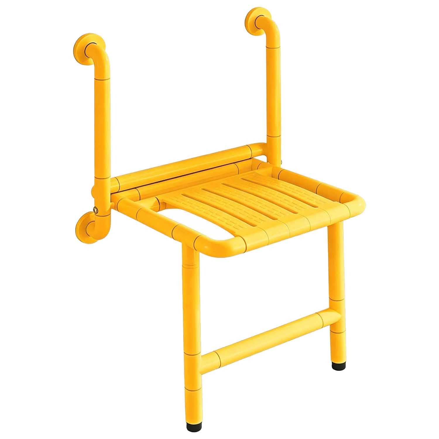 Taburete de Ducha Plegable para Ancianos y Discapacitados | Asiento de Baño Montada en la Pared,Silla de Ducha Antideslizante,Ahorro de Espacio,Luminosa,Acero,Soporta 150 kg