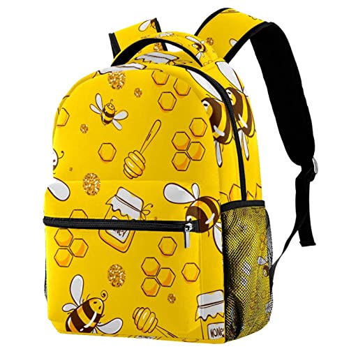 Sac à dos de voyage jaune abeille Leisure Campus avec porte-bouteille