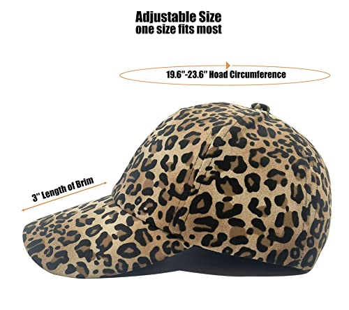 Gorra de béisbol con estampado de leopardo para mujer miniatura 4