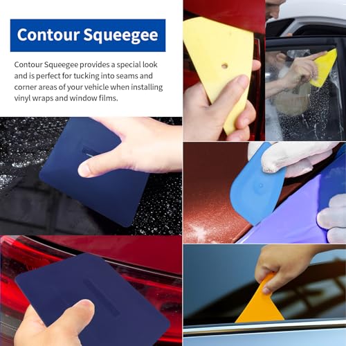 28 Pcs Car Window Tint Tools Kit Vinyl Wrap Tool Window Tint Squeegee Tools Vehicle Glass Protective Film Installation Kit Automotive Window Film Tinting Kit - Image 4