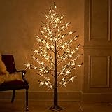 Hairui Contemporary Pre-lit Christmas Tree 6FT 126LED Indoor Outdoor Party Decoration Lighted Faux...