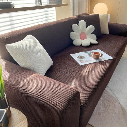 Housse de canapé extensible 3 places en tissu résistant premium - 7