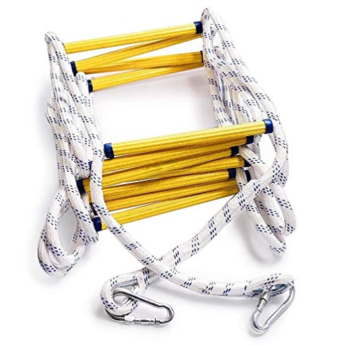 Fire Escape Ladder (2-7 Story) Non-Slip Emergency Flame Resistant Safety Rope Ladder