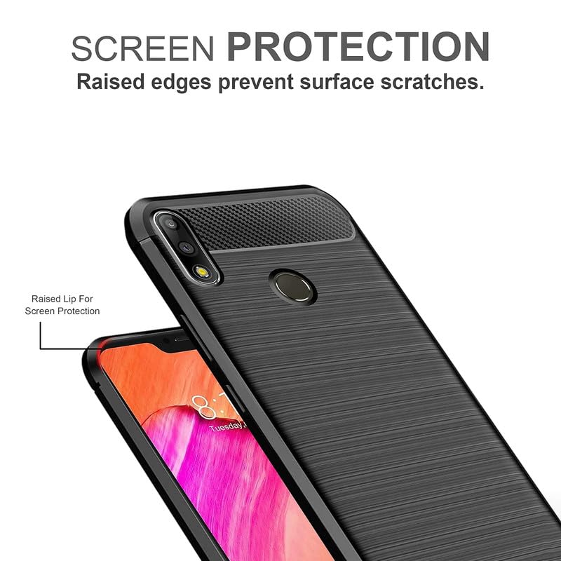 Image of Hybrid Carbon Fiber Back Case for Zenfone Max M2 (Black)