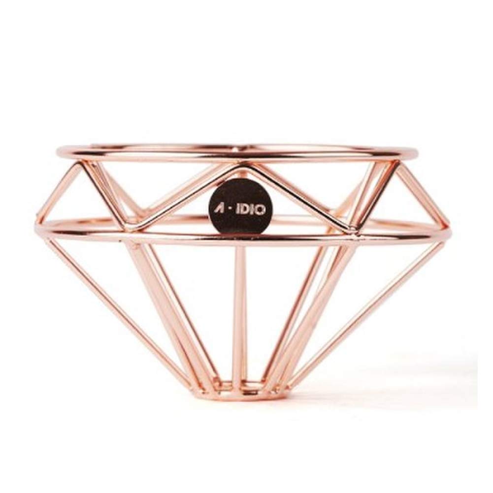 A-IDIO Diamond Shaped Coffee Dripper Hand Drip Set For 2~4 Cups (Rose Gold)