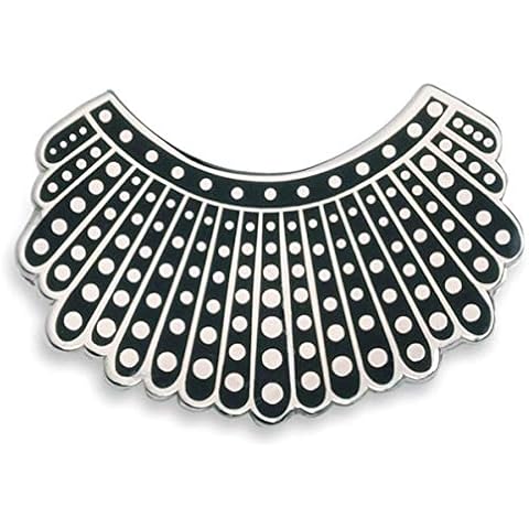 RBG Dissent Collar Enamel Pin - Modeled After Ruth Bader Ginsburg's Iconic Dissent Collar - I Dissent Pin with Double Clasps - Lace Collar RBG Lapel Pin, Hat Pins, Feminist Gifts by Dissent Pins Cover