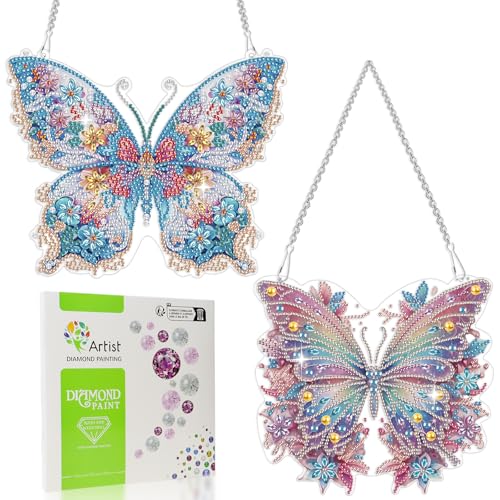 Peinture diamant papillon Scettar idée cadeau originale de création manuelle pour adulte