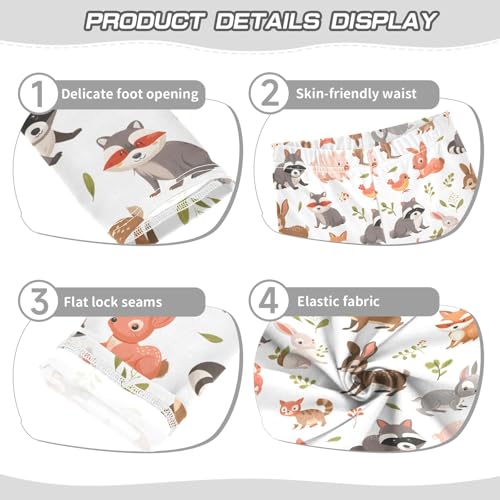 Raccoon Rabbit Deer Girls Leggings Athletic Pants Tights Stretch Bottom3