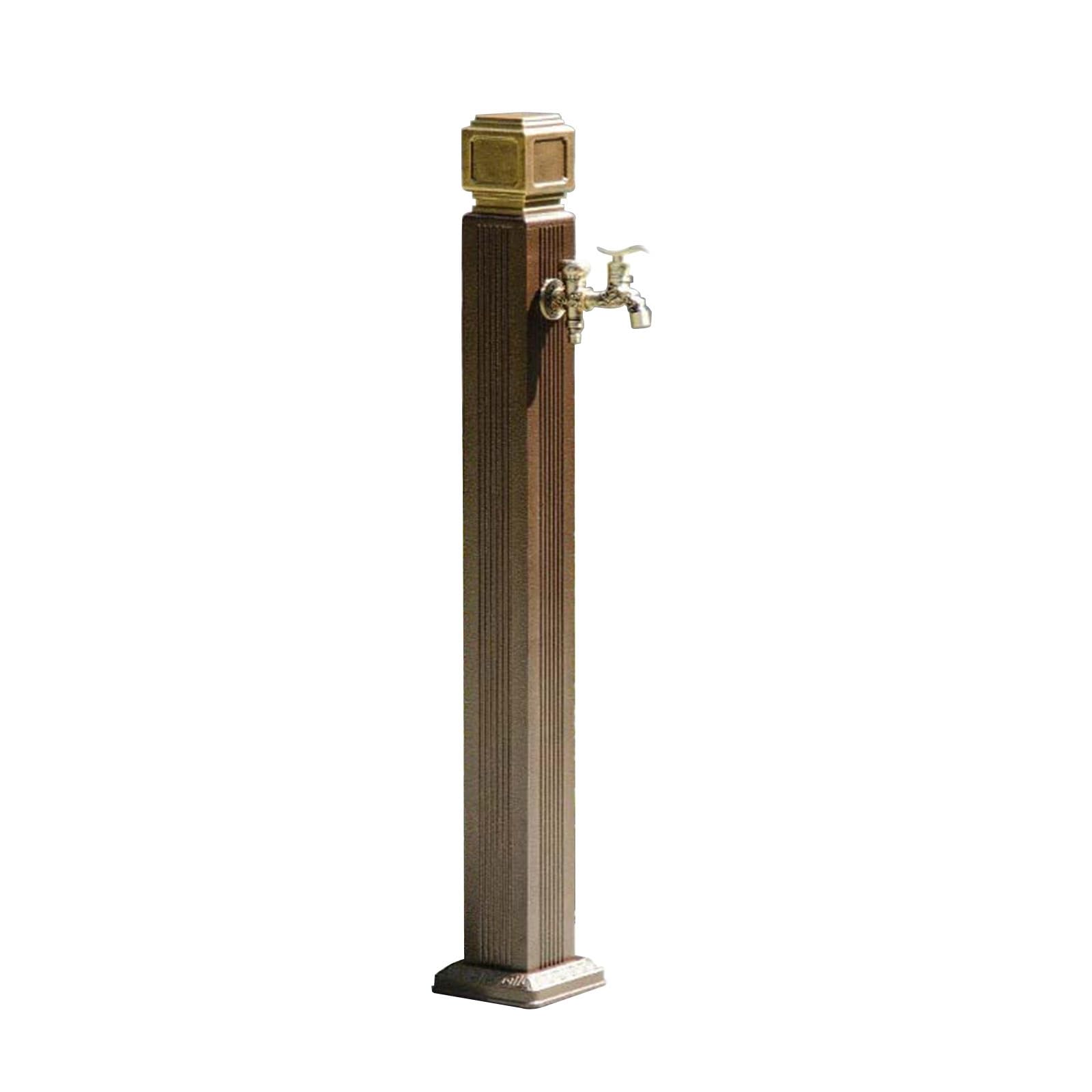 Fuente de agua de hidrante de patio, grifo de jardín al aire libre con montaje en suelo, extensor de grifo anticongelante, dispensador de agua decorativo para manguera