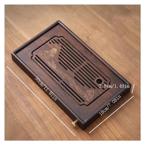 Plateau à thé ménage en bois pour moments zen sur votre table basse