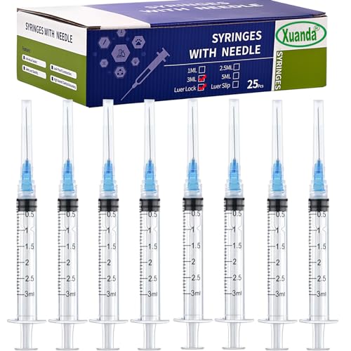 25Pack 3ml with 23g Individual Package Suitable for Industrial, Scientific, Measuring, Watering, Pet Feeding, Glue Applicator