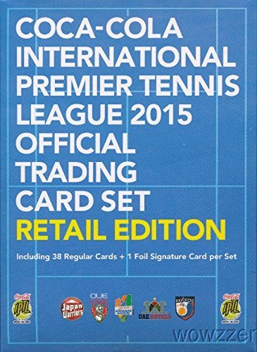 Coca-Cola International Premier Tennis League 2015 Epoch Official Trading Card Retail Set with 38 Cards & Facsmile Signature Card! Set includes Roger Federer, Serena Williams, Novak Djokovic & More!