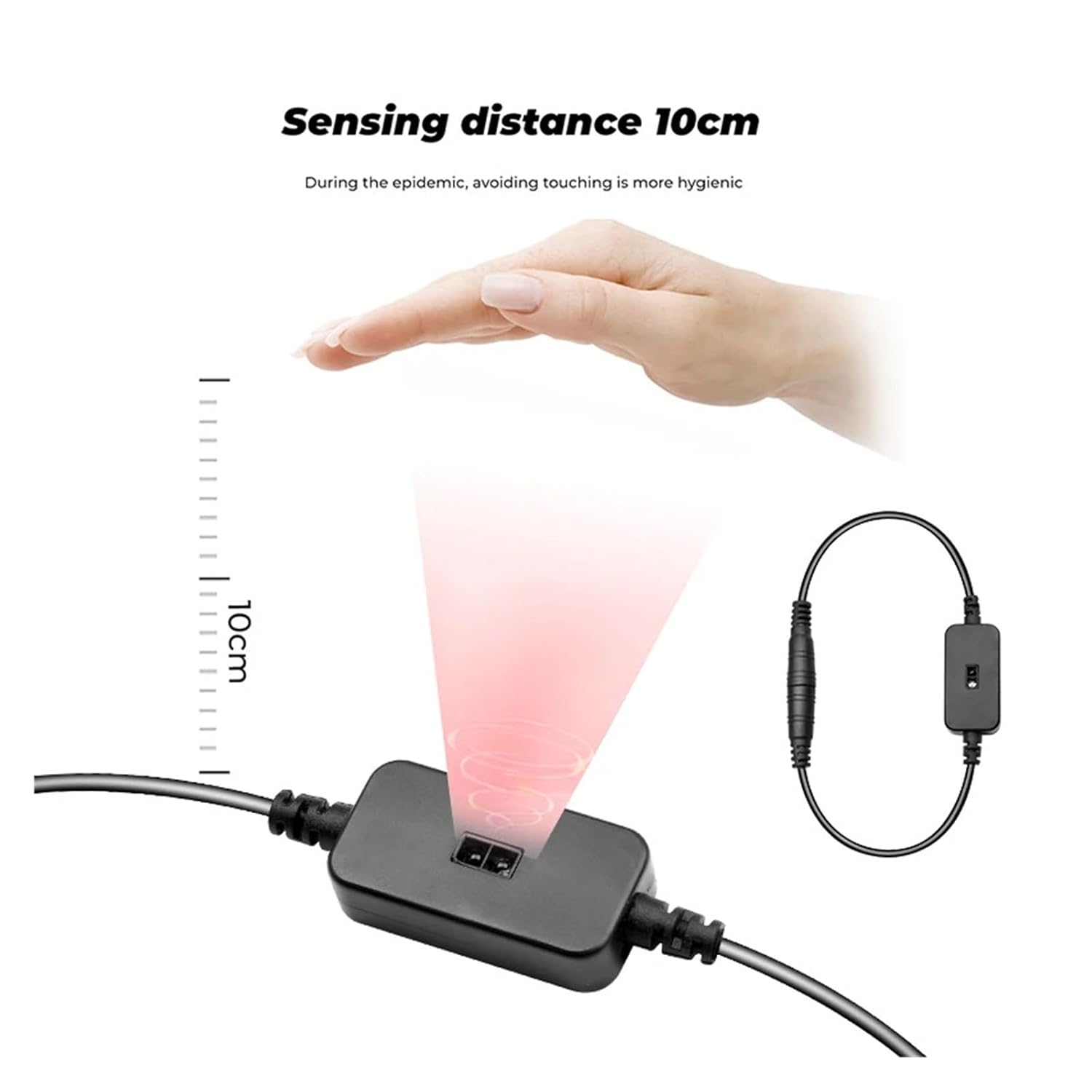 DC12-24V Sensor Switch Detector 3A Switch Dimmer for LED Light Strip Cabinet Closet Light(Color:White)